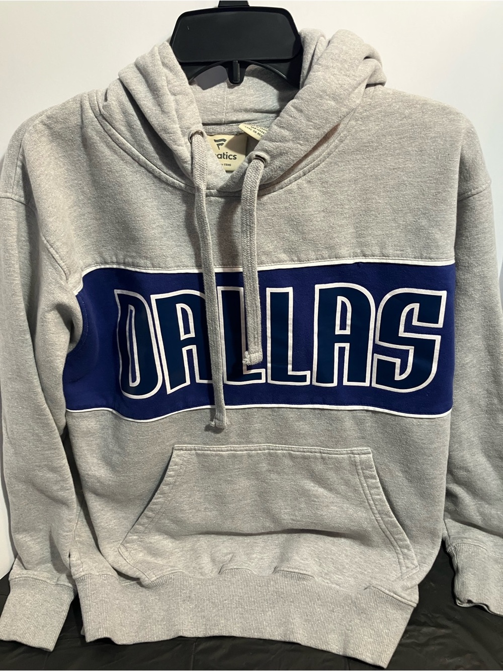 Fanatics Gray Crewneck Hoodie with Blue Dallas Graphic